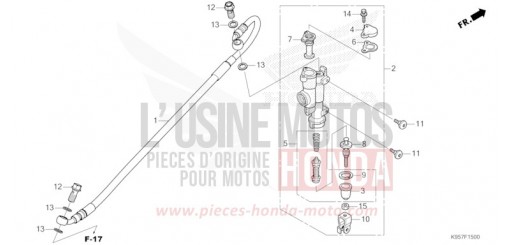 REAR BRAKE MASTER CYLINDER CRF250RS de 2025